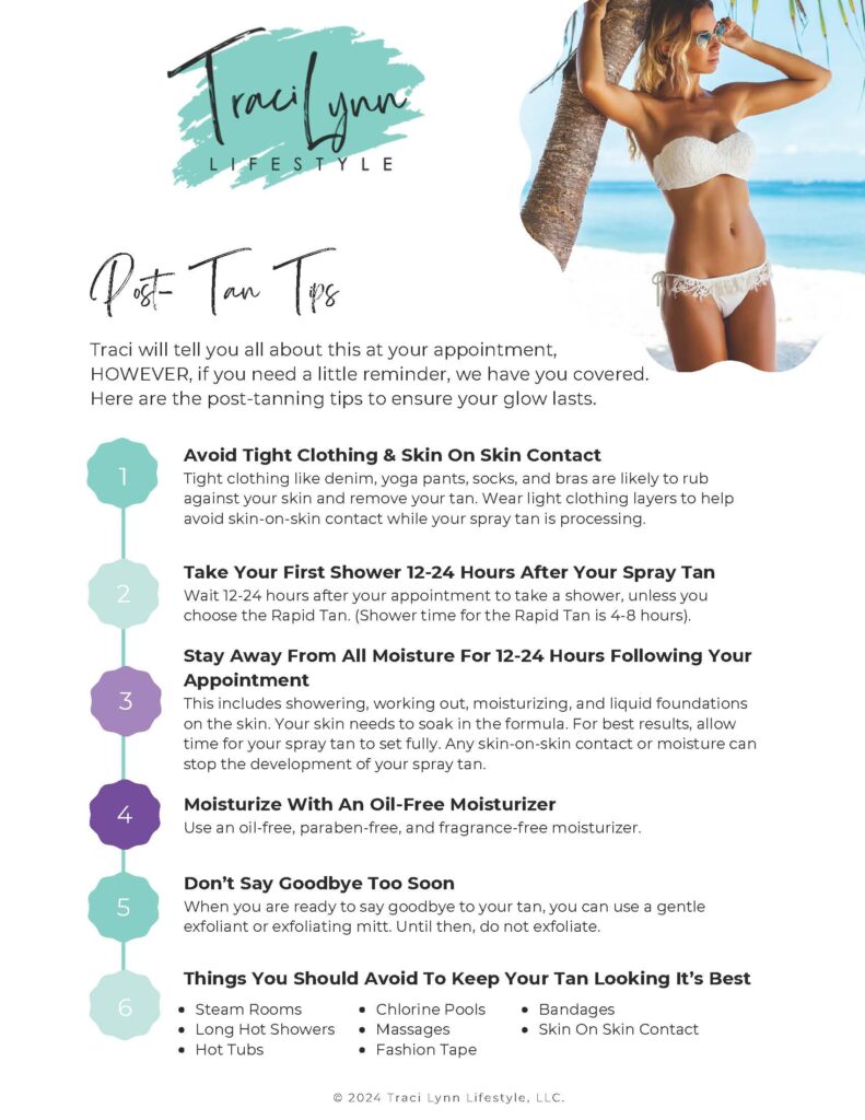 Post tan instructions